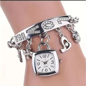 LOVE Bracelet Watch - Fashionable Quartz Timepiece.